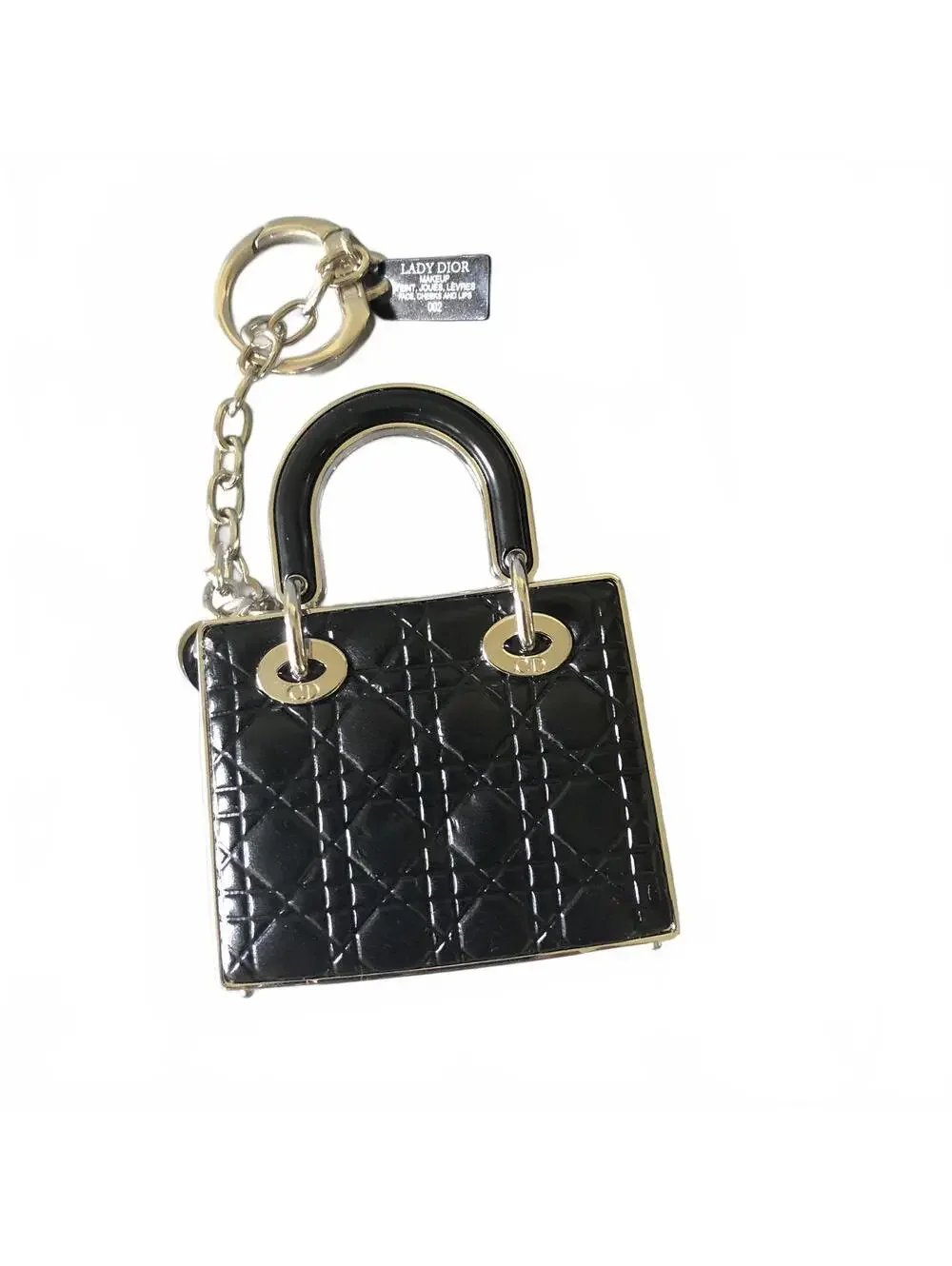 Dior Lady Dior Mini Bag Keychain with Makeup Compact - Picture 7 of 7